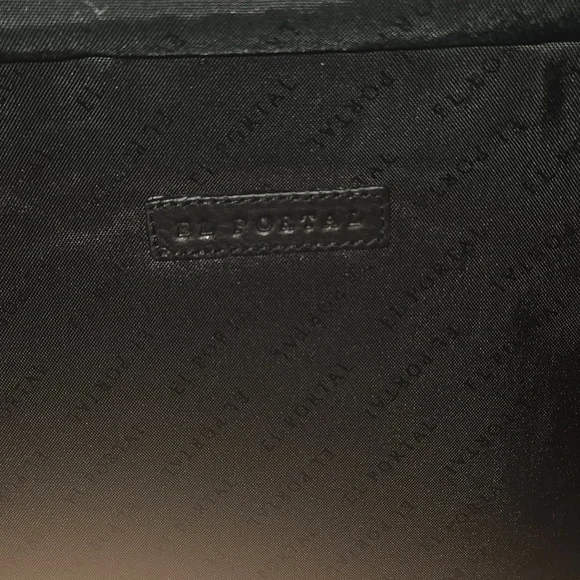 Vintage El Portal Black  Leather Breifcase Messenger Bag - Picture 6 of 11